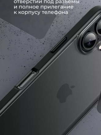 Чехол накладка для iPhone 16 Gurdini Shockproof (черный)