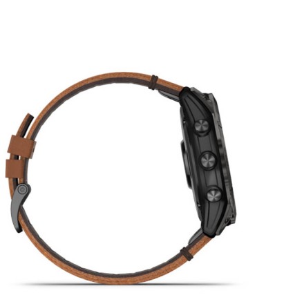 Часы Garmin Epix Pro Gen 2 Sapphire Edition, 51 mm (Carbon Grey DLC Titanium/Chestnut Leather Band)