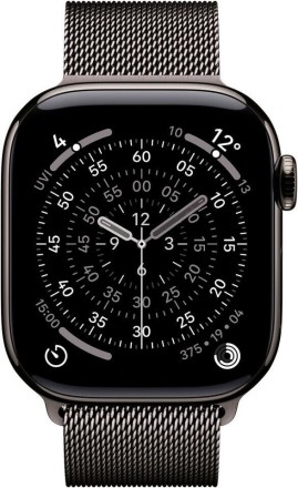Часы Apple Watch Series 11, 46 mm, Slate Titanium Case with Slate Milanese Loop, размер M/L