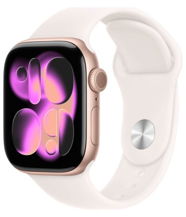 Часы Apple Watch Series 11, 46 mm, Sport Band (розовое золото/румянец), размер M/L